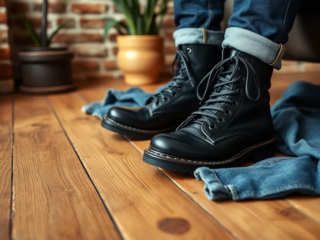 Jak nosić glany z jeansami?