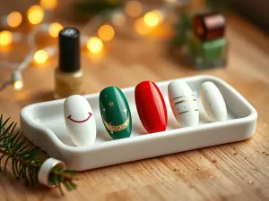 Świąteczny french manicure – inspiracje i pomysły na paznokcie