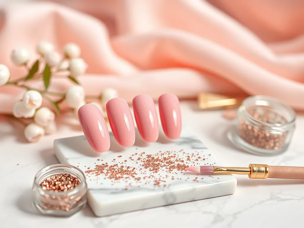 Paznokcie różowe z brokatem – inspiracje i modne wzory