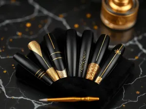 Czarno złote paznokcie – eleganckie wzory na każdą okazję