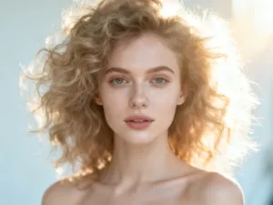 Dłonie z eleganckim manicure w serduszka, utrzymanym w odcieniach czerwieni i różu, na tle płatków róż i romantycznych świateł.